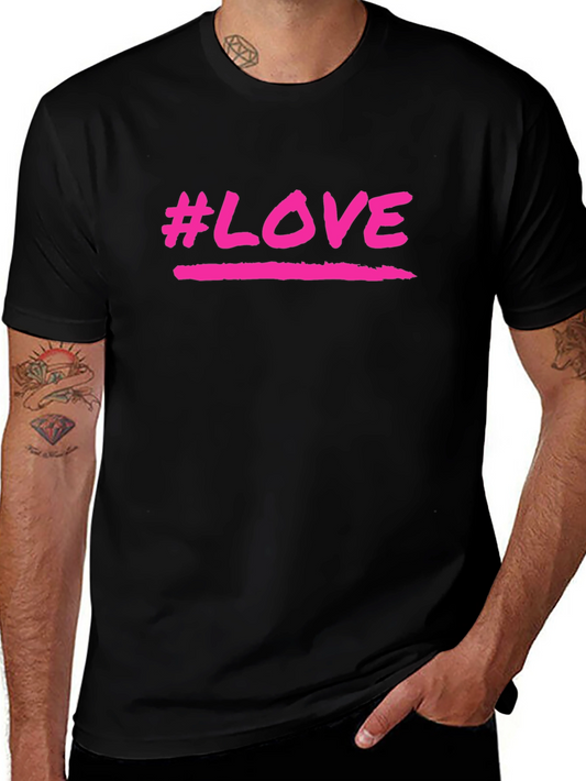 #LOVE Graphic Print Crew Neck T-Shirt