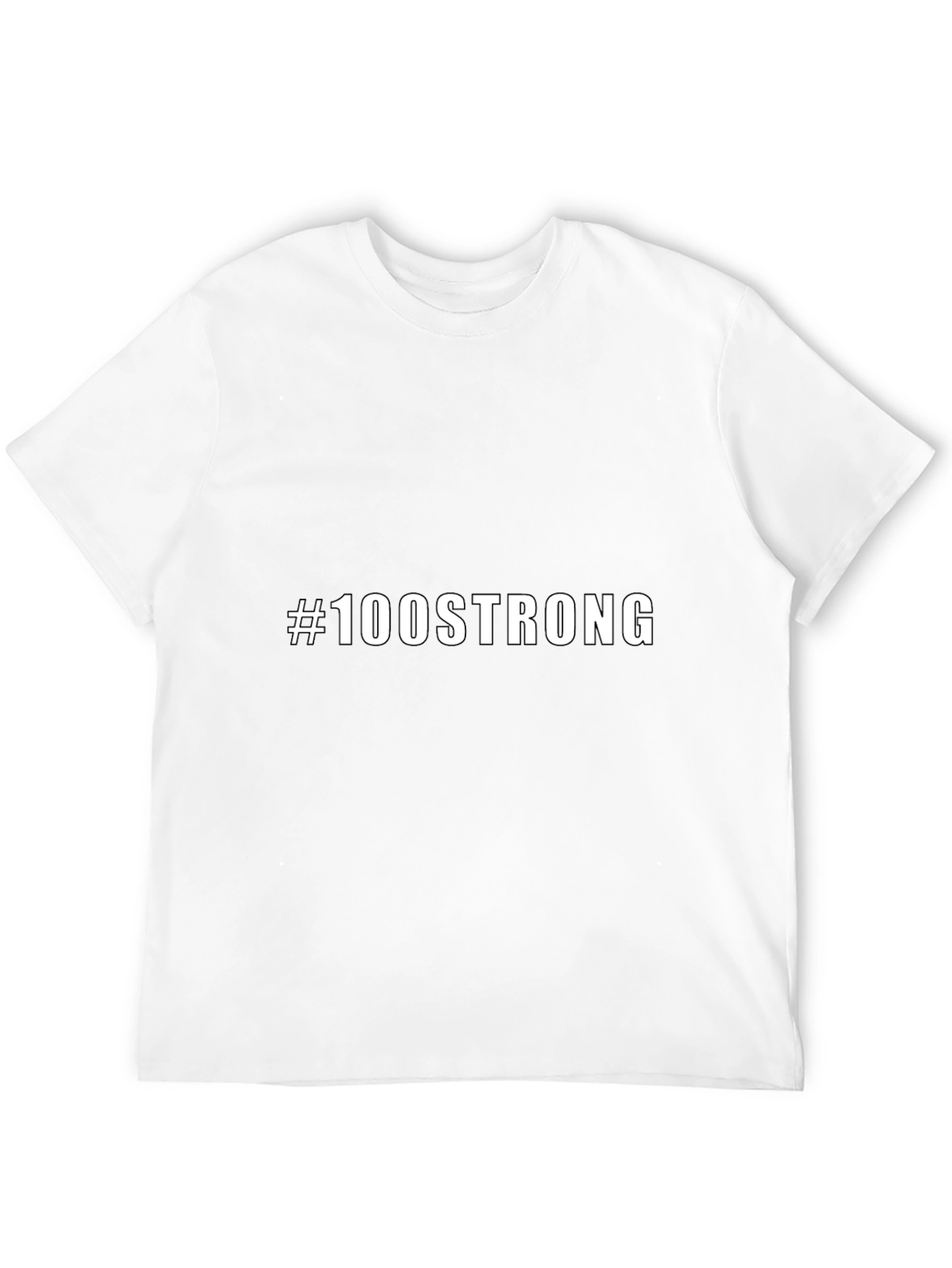 #100STRONG Black T-Shirt - Bold Statement Tee