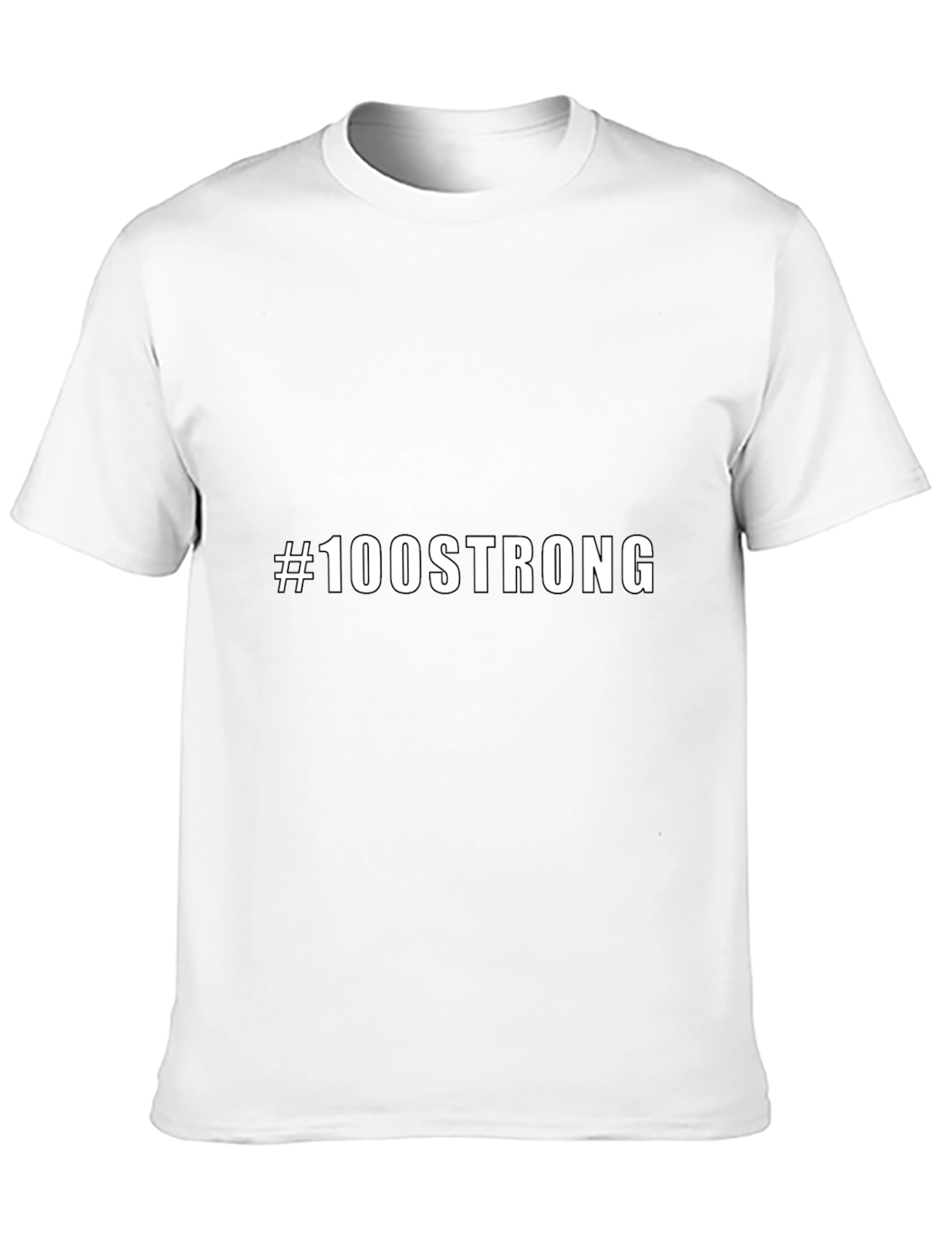 #100STRONG Black T-Shirt - Bold Statement Tee