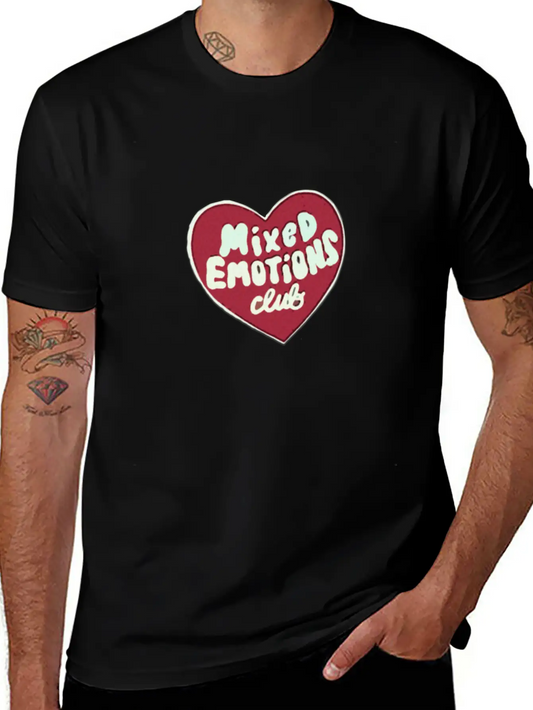 "Mixed Emotions Club" Lightweight Cotton T-Shirt – Daily Comfort Graphic Shirt