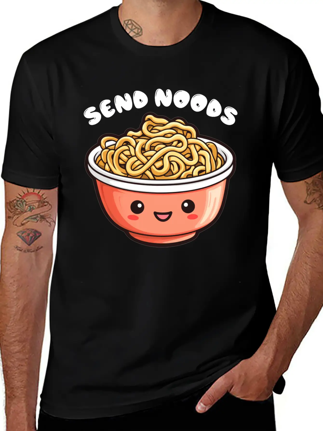 "Send Noods" By ART1SAN Soft Cotton Short Sleeve Tee – Unisex Wardrobe Staple