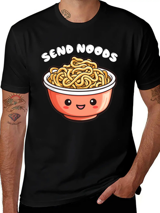 "Send Noods" By ART1SAN Soft Cotton Short Sleeve Tee – Unisex Wardrobe Staple