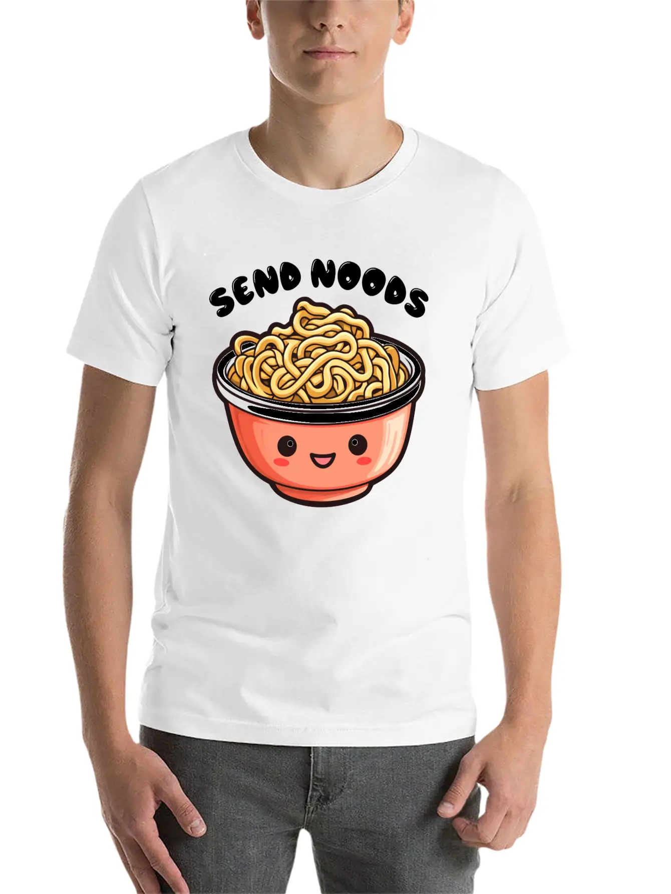 "Send Noods" By ART1SAN Soft Cotton Short Sleeve Tee – Unisex Wardrobe Staple