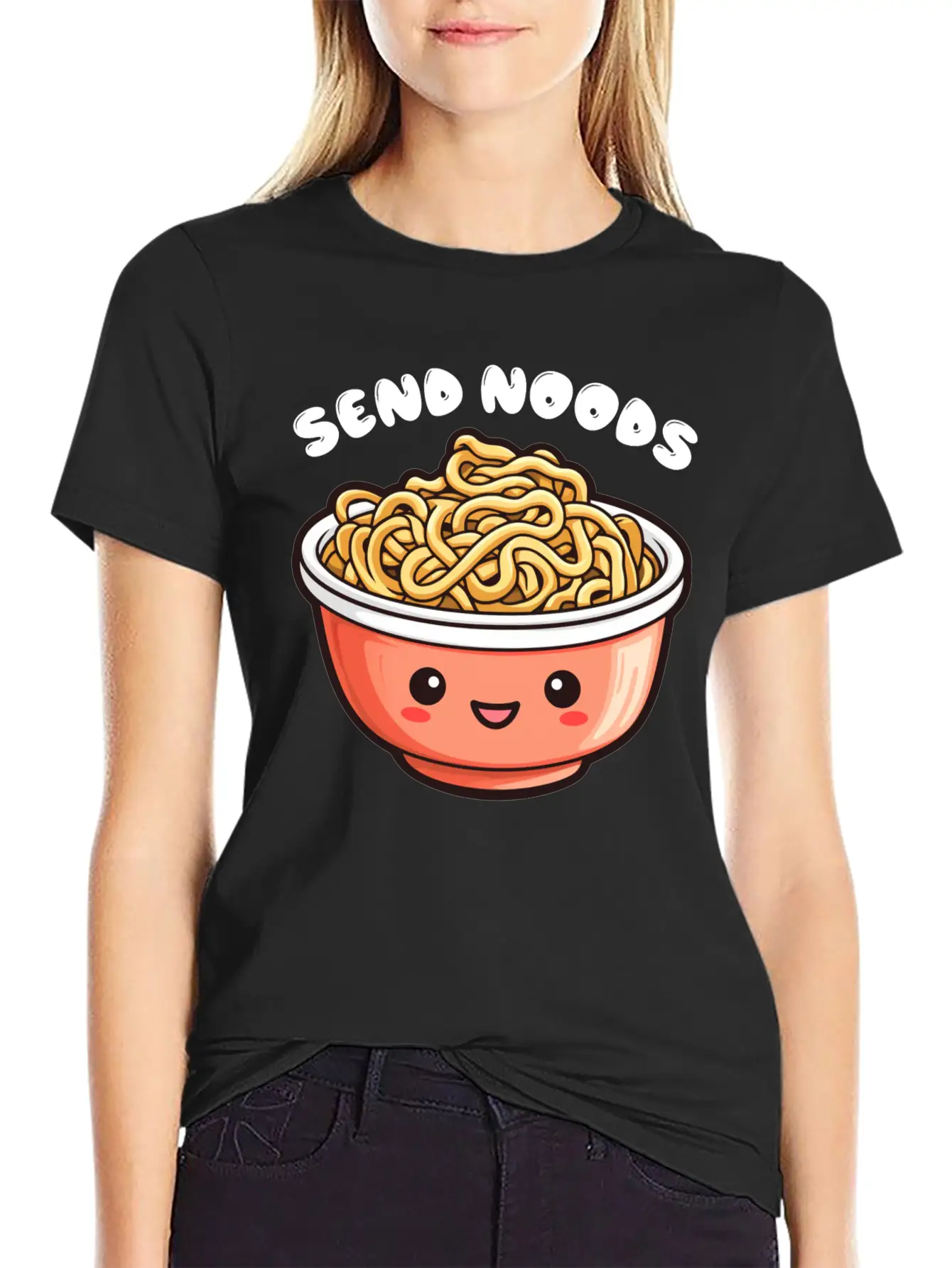 "Send Noods" By ART1SAN Soft Cotton Short Sleeve Tee – Unisex Wardrobe Staple