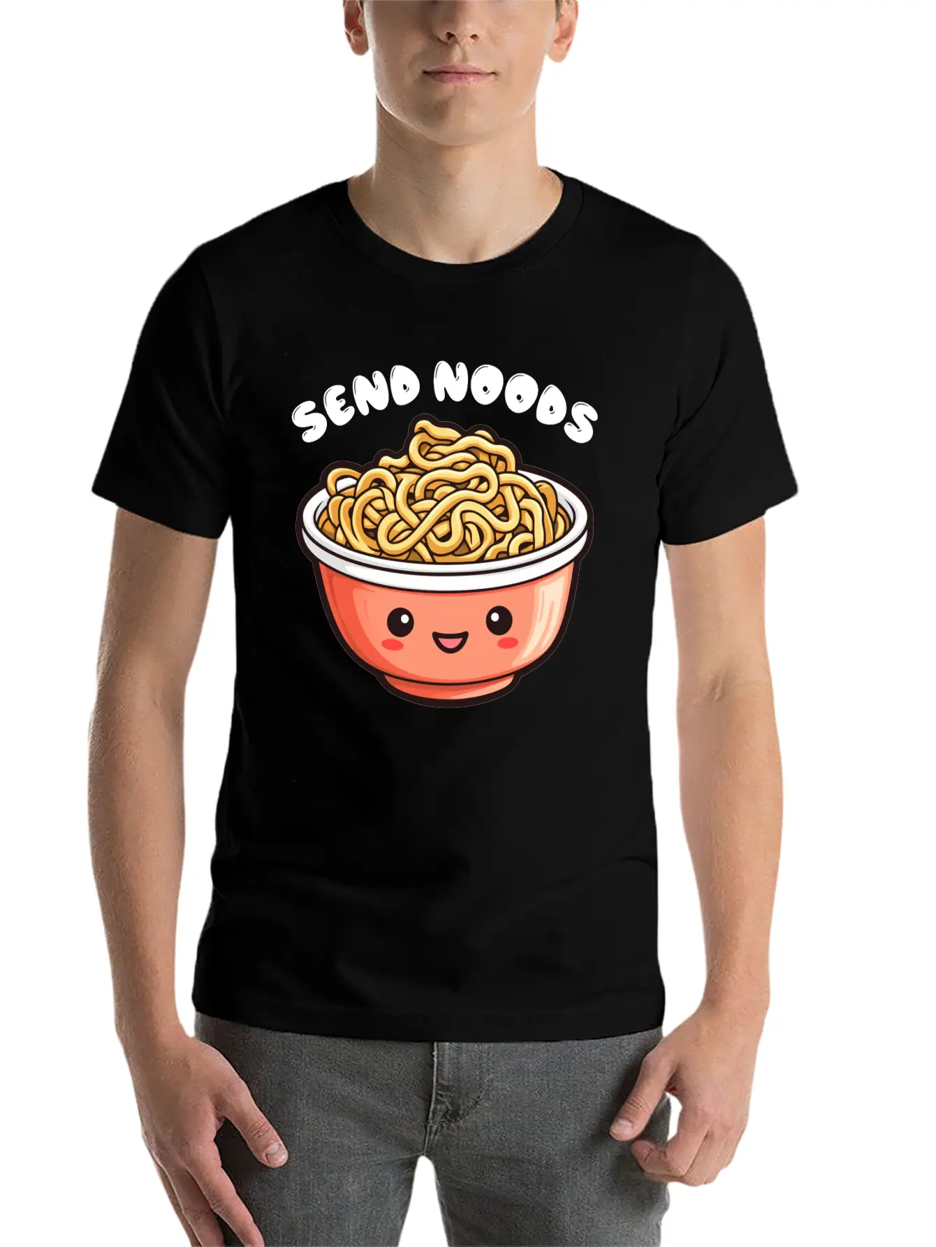 "Send Noods" By ART1SAN Soft Cotton Short Sleeve Tee – Unisex Wardrobe Staple
