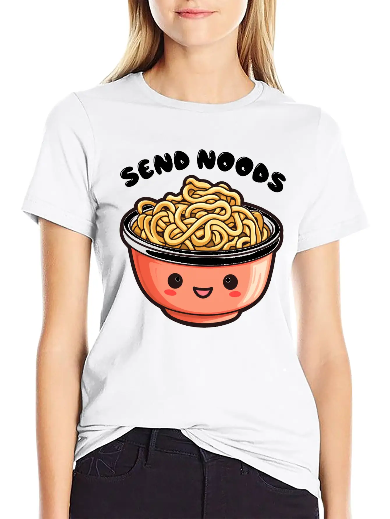 "Send Noods" By ART1SAN Soft Cotton Short Sleeve Tee – Unisex Wardrobe Staple