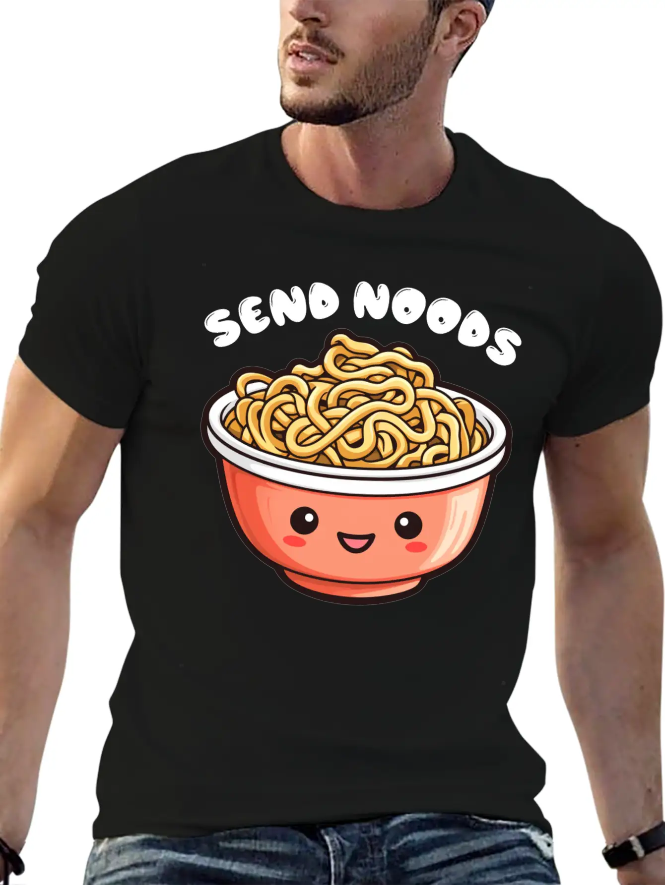 "Send Noods" By ART1SAN Soft Cotton Short Sleeve Tee – Unisex Wardrobe Staple